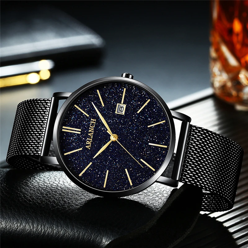 Мужские Звездные часы ARLANCH Модные Простые Спортивные наручные водонепроницаемые