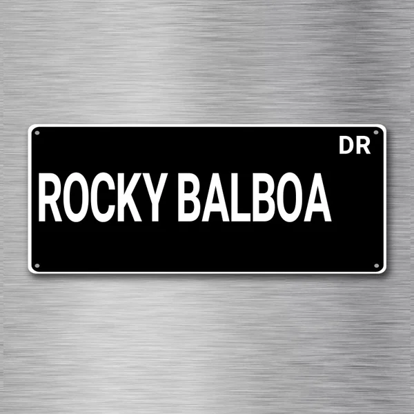 

Rocky Balboa Street Sign Metal Tin Sign Metal Sign Wall Decor(40cmx15cm)