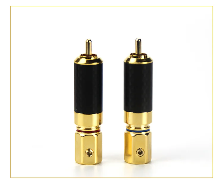 QINCROWN позолоченный медный RCA штекер Mayitr прочный RCA винты разъема пайки Блокировка аудио-видео штекер