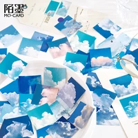 46pcspack kawaii cute blue sky cloud stickers scrapbooking marker book diary label thank you stationery sl2963