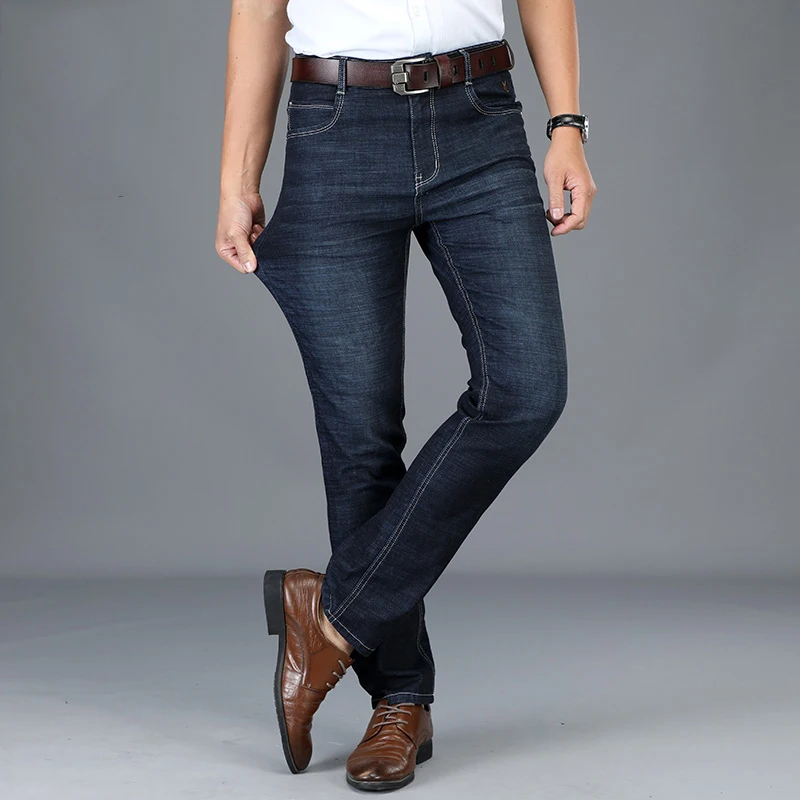 VOMINT высококачественные мужские джинсы плотные Стрейчевые прямые из денима