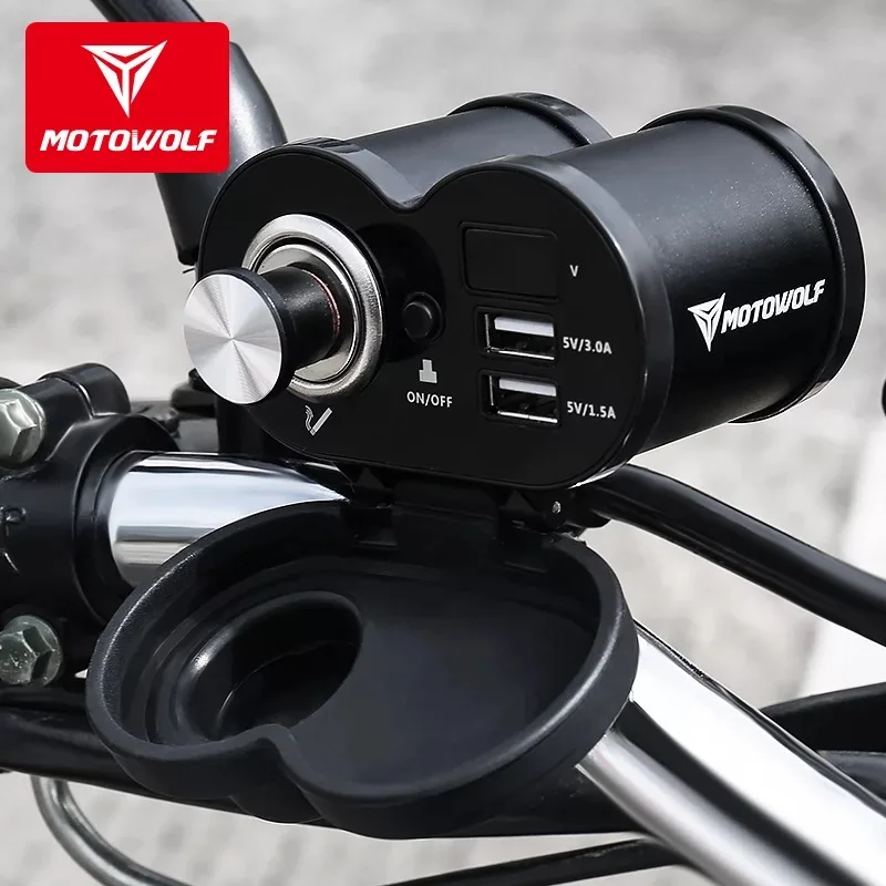 Двойной USB мотоциклетный прикуриватель зарядное устройство с Вольтметр