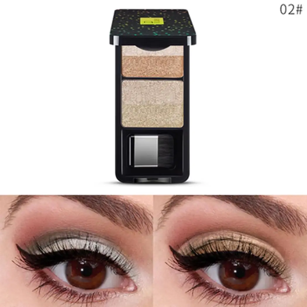 Women Glitter Highlight Long Lasting Eyeshadow All Skin Types Palette Smear Casual China Eye Makeup Tool |