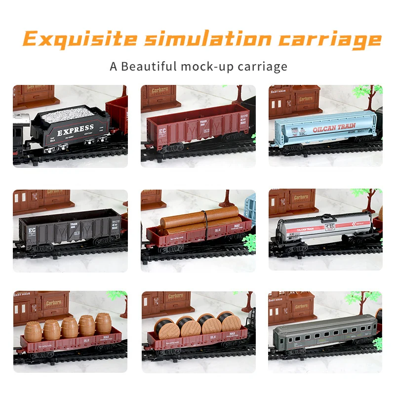 Модель электрического классического парового поезда игрушка высокоскоростной