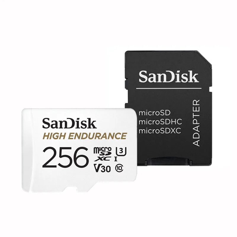 SQQNR-256G-KT2 SanDisk высокая выносливость Micro SD 128 ГБ 32 ГБ 64 Гб 256 ГБ U3 V30 4K Micro SD карта памяти SD/TF флэш MicroSD карта для монитора видео - Емкость: SQQNR-256G-KT2