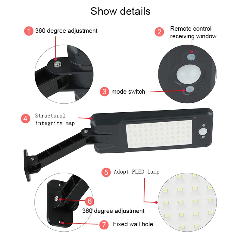 Уличные светильники на солнечной батарее суперъяркая лампа светильник для
