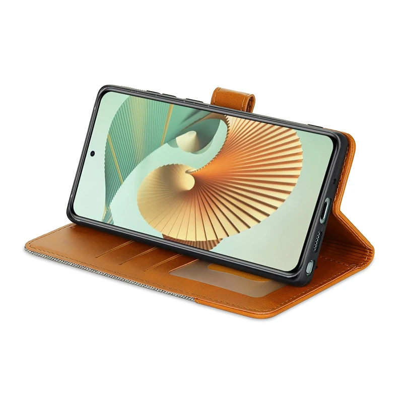 fashion fabric magent phone cover for zte axon 30 pro a2022 flip wallet case for zte axon 30 ultra a2022p case with card pocket free global shipping