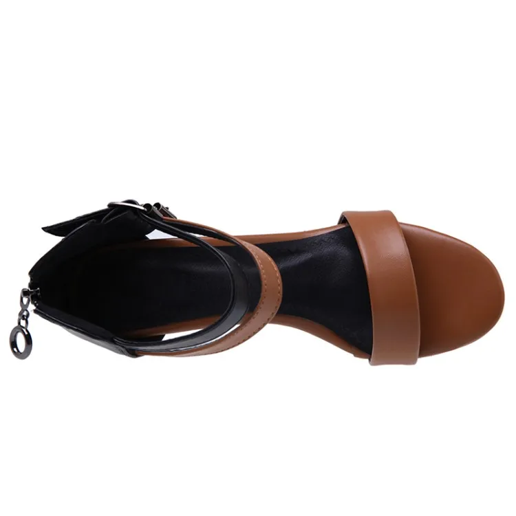 Сандалии женские на высоком каблуке босоножки в стиле пэчворк синие туфли