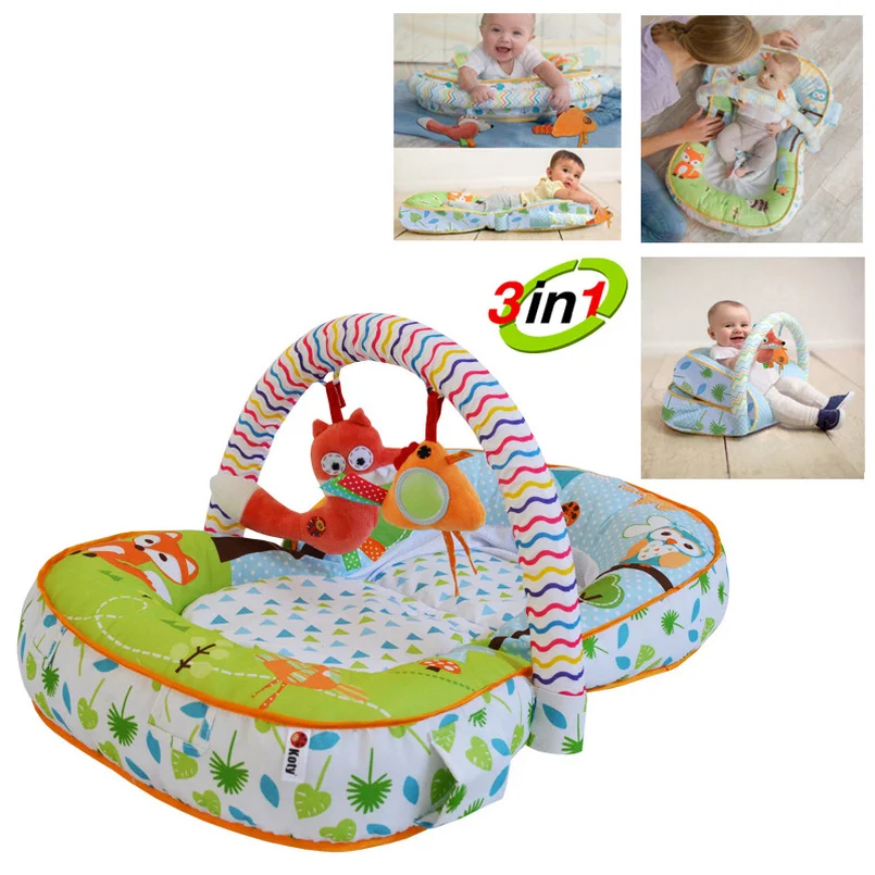 Baby Toys 0-12 months Baby Play Mat Baby Activity Gym Mat with rattle blanket anti-rollover bed Education Baby Toys Mattress