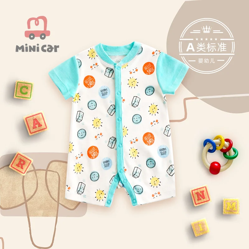 

Детская одежда, цельный Летний комбинезон с короткими рукавами для мальчиков и малышей, тонкий кардиган для скалолазания