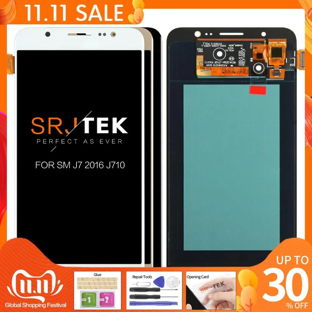 IPS/OLED 5 &quotLCD для Samsung Galaxy J7 2016 J710 J710F J710M J710G ЖК дисплей сенсорный экран дигитайзер