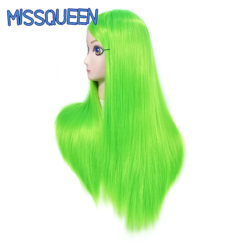 MISSQUEEN Косплей манекен голова 60 см длинные волосы серые салон красоты