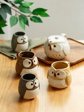 300 мл японская керамическая сова для любителей стеклянных кружек Новогодняя