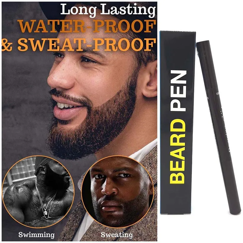 

Men Fashion Beard Makeup Enhancer Waterproof Moustache Coloring Beard Filler Tools Anti Hair Loss Facial Whiskers Styling Pen