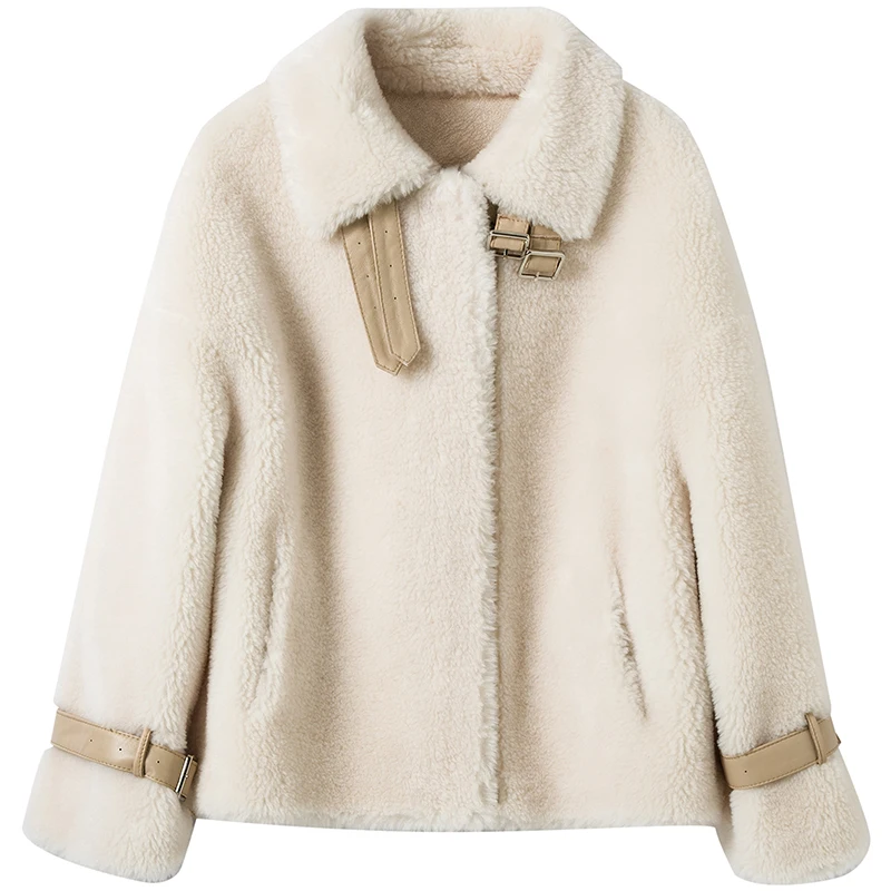 

Coat Female Autumn 100% Real Wool Fur Jacket Fashion Sheep Shearing Coat2020 Fashion Slim Fur Coats and Jackets Women Ropazjt573