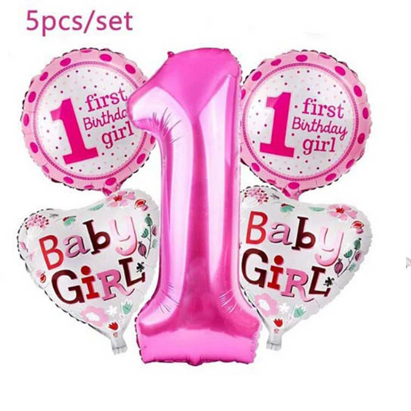 Комплект фольгированных воздушных шаров для маленьких мальчиков и девочек на