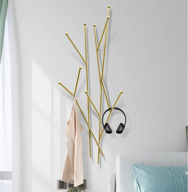 

Роскошная входная вешалка для одежды в скандинавском стиле, креативный настенный крючок для ванной комнаты, простая вешалка для гостиной и ...