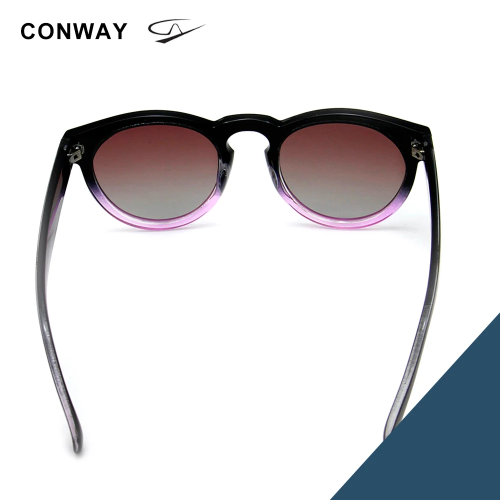 Conway, модные женские солнцезащитные очки, Круглые, Ретро стиль, паровой панк, солнцезащитные очки, круглые, поляризационные, для вождения, очки для женщин, затемненные очки