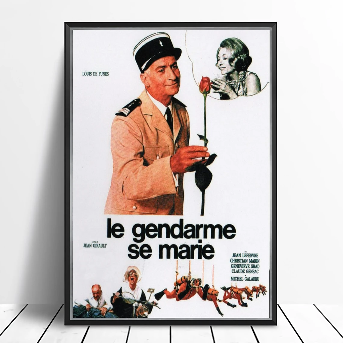 

Постер Le gendarme se Мари (The Gendarme выходит замуж) (1968), комедия, фильм, Настенный декор, Луис де фунесс (лудович крочот), художественный подарок