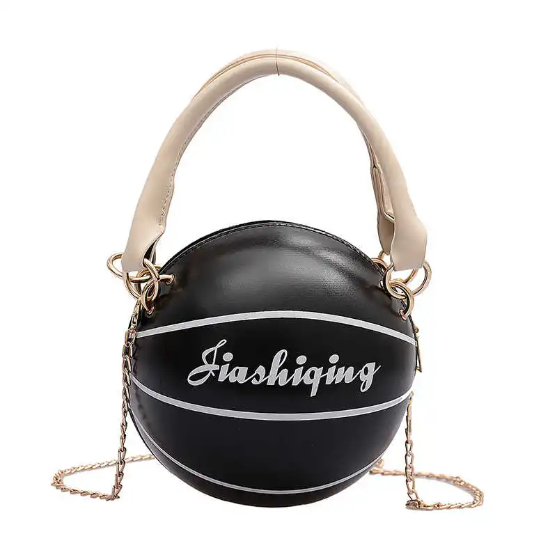 

fashion basketball shape bag for women 2021 girls mini purses and handbags personality cute crossbody shoulder bag with chain