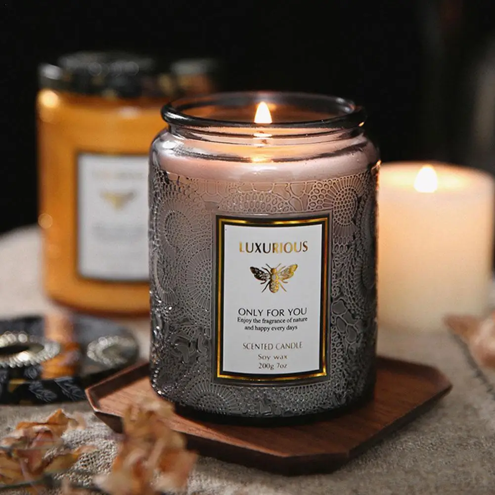 

Scented Candles Jar Aromatherapy Candle Soy Wax Natural Lasting Fragrance Smokeless ​Burning Bath Stress Relief Handmade Gifts