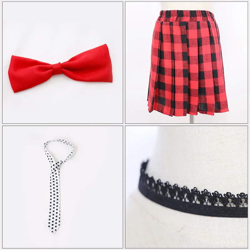 Danganronpa Cosplay Anime Dangan Ronpa Junko Enoshima Emboitement Inushio Kimuchi Costume Holiday Party Clothing |