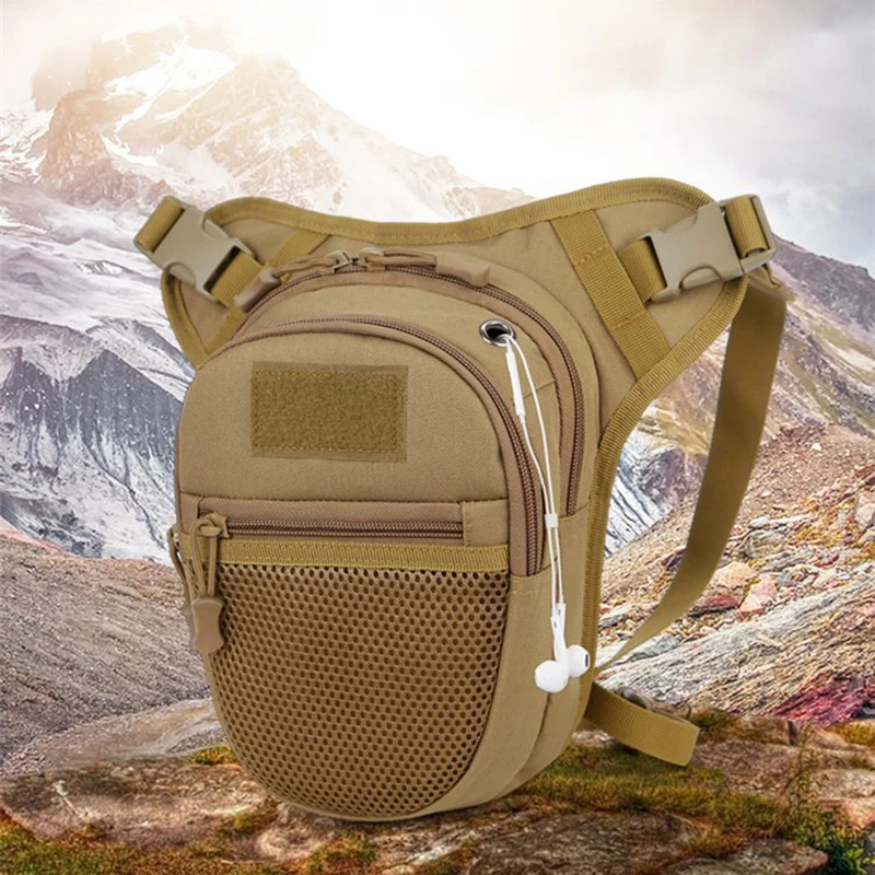 

YoReAi Waterproof Oxford Drop Leg Bag For Men Hip Bum Belt Fanny Pack Waist Travel Riding Motorcycle Crossbody Shoulder Bags