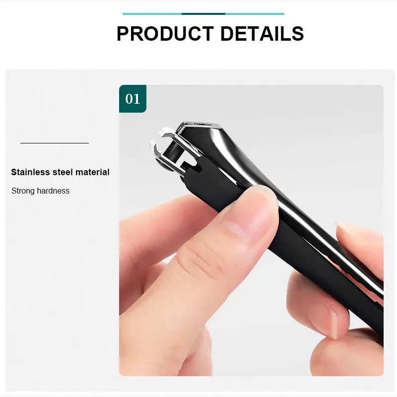 

Anti-splash Stainless Steel Nail Clipper Creative Oblique Incision Professional Nail Cutter Trimmer Finger Toe Scissor Manicure