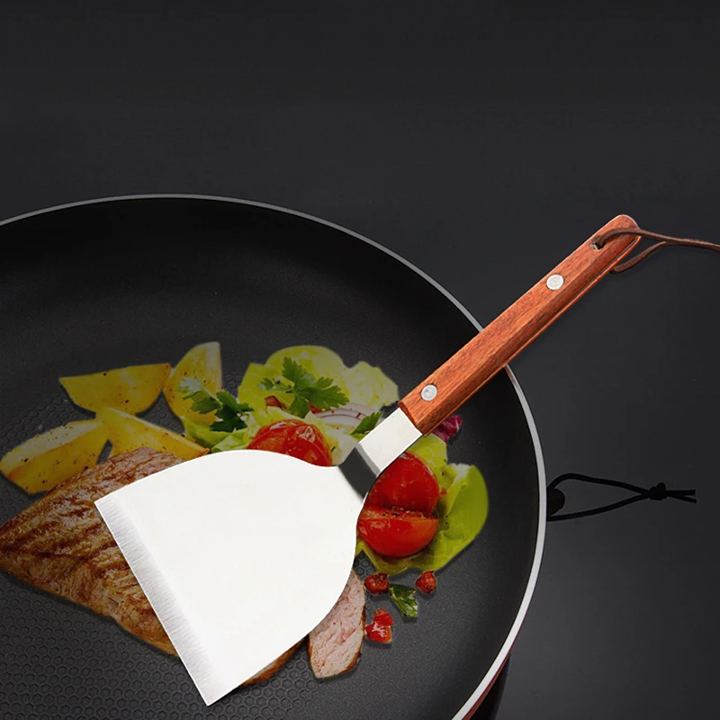 

Stainless Steel Metal Griddle Spatula Hamburger Turner Scraper Pancake Flipper Great For BBQ Grill Baking Tools Cooking Utensil