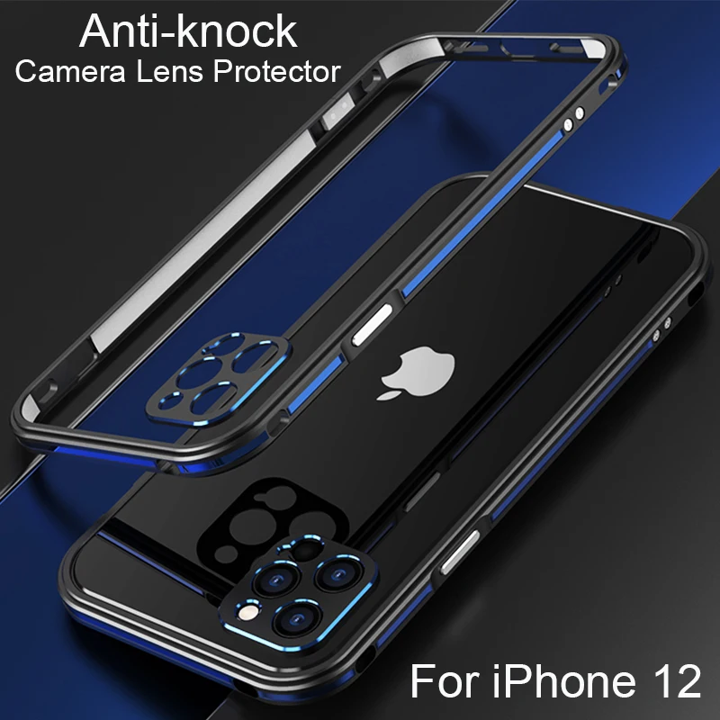 

Shockproof Armor Metal Bumper Case For iPhone 12 Mini 12 Pro MAX Coque Luxury Case Aluminium Frame Camera Lens Protective Cover