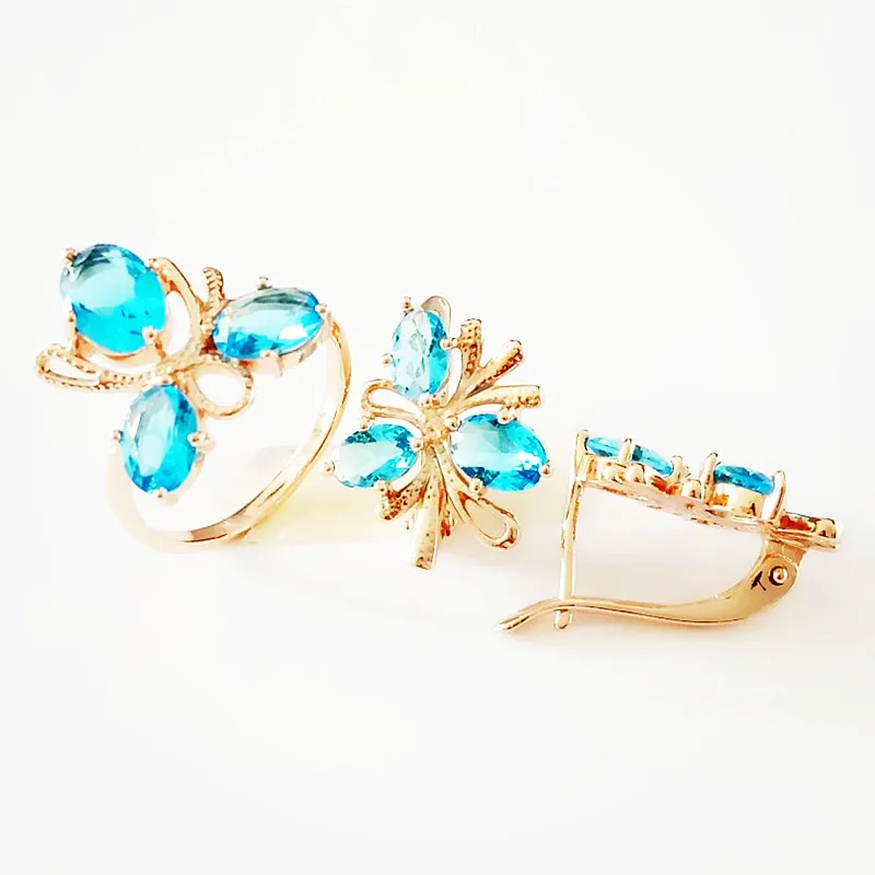 Роскошный женский комплект ювелирных изделий модные Романтические ювелирные