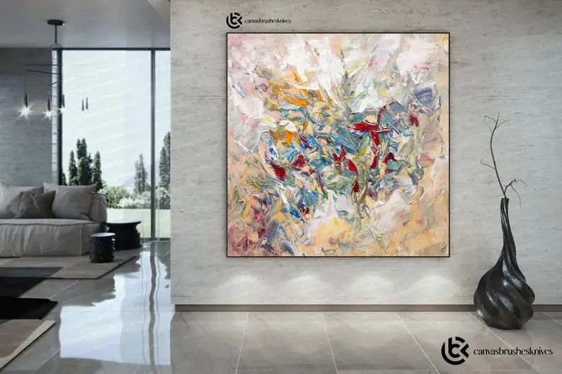 

Extra Large Canvas Wall Art Original Canvas oil Painting Dorm Room Decor Textured Wall Art Modern Wall Decor Painting On Canvas