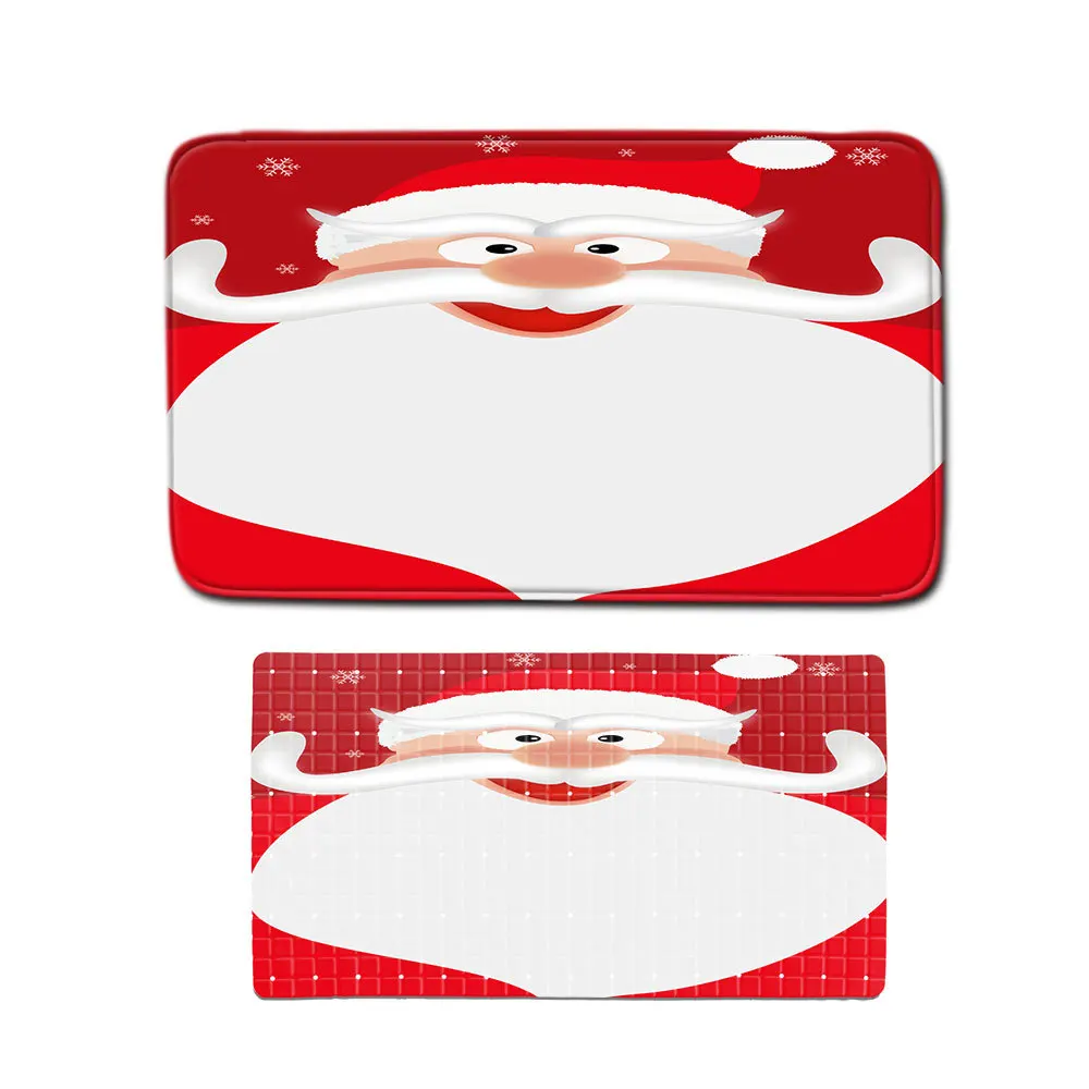 

Christmas Pattern Non-slip Carpet Bath Mat Floor Mat Foot Mat PVC Non-slip Mat