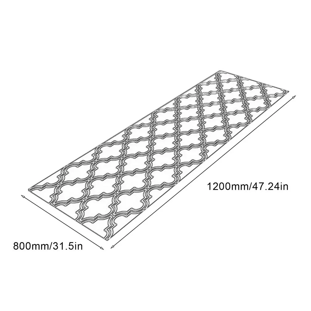 

Simple Kitchen Carpet Floor Mat Large Area Printing Waterproof and Stain Resistant Printing Household Lattice