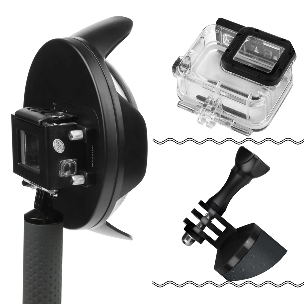 

GoPro Hero 5/6/7 Transparent Diving Housing Lens Underwater Accessories 30ft Deep Diving Cover Support Dome Port