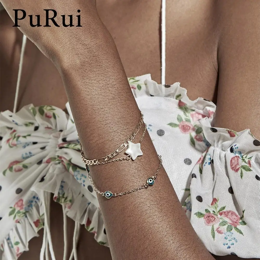 Турецкие голубые бусины с злом глаза очаровательный браслет имитация в форме