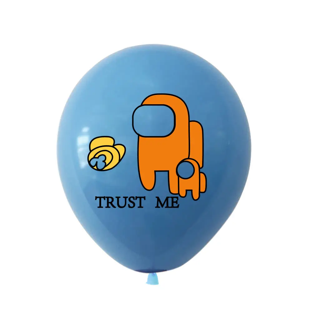

Among Us Latex Balloon GoldNumber Balloons 1-9 Game Banner Cake Topper Toys Black Happy Birthday Party Decor Toys For Kids Adult