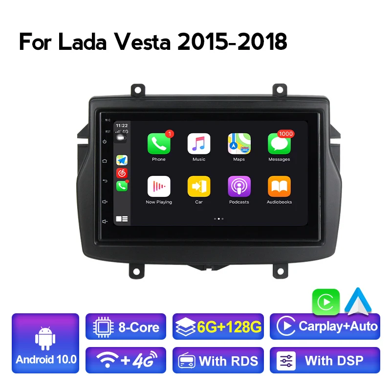 

Suitable for Lada Vesta 2015-2018 Android 10.0 smart system car multimedia navigation radio stereo sound