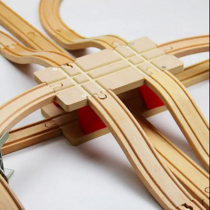 

TTC51 H-BRIDGE Wooden Track toy Train Scene Track Accessories BRIO Toy Car Truck Locomotive Engine Railway Toys for Children A