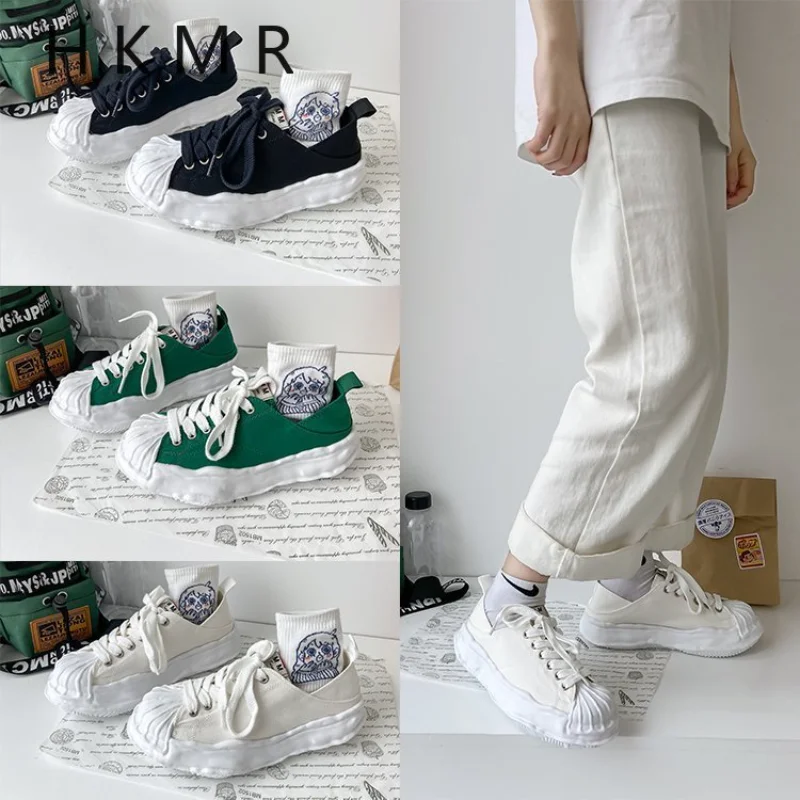 

Кроссовки женские на платформе, повседневные холщовые сникерсы на платформе, с тыквенным носком, с ракушкой, маленькие белые, 2021