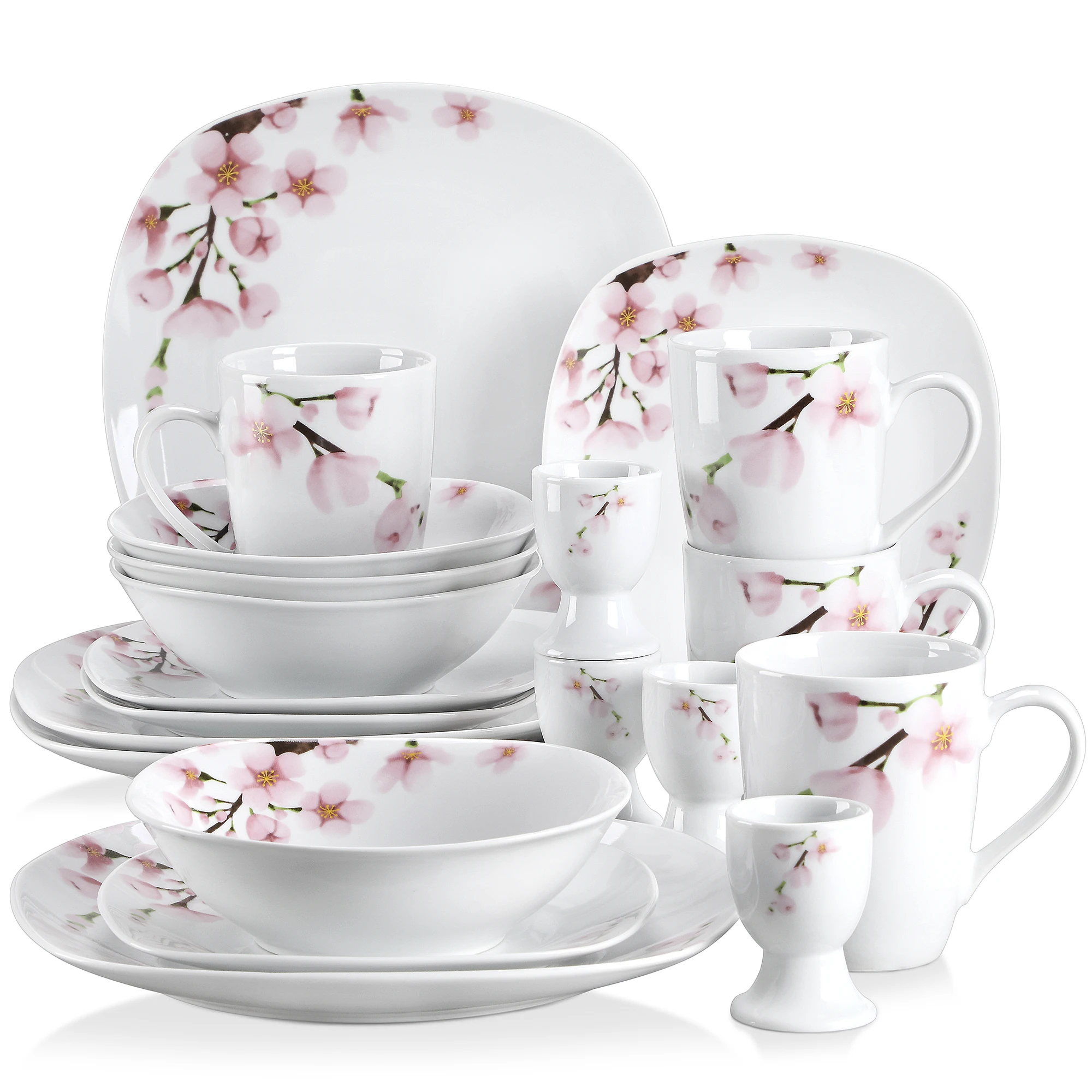 Набор керамических тарелок VEWEET ANNIE из 20 предметов набор посуды включая