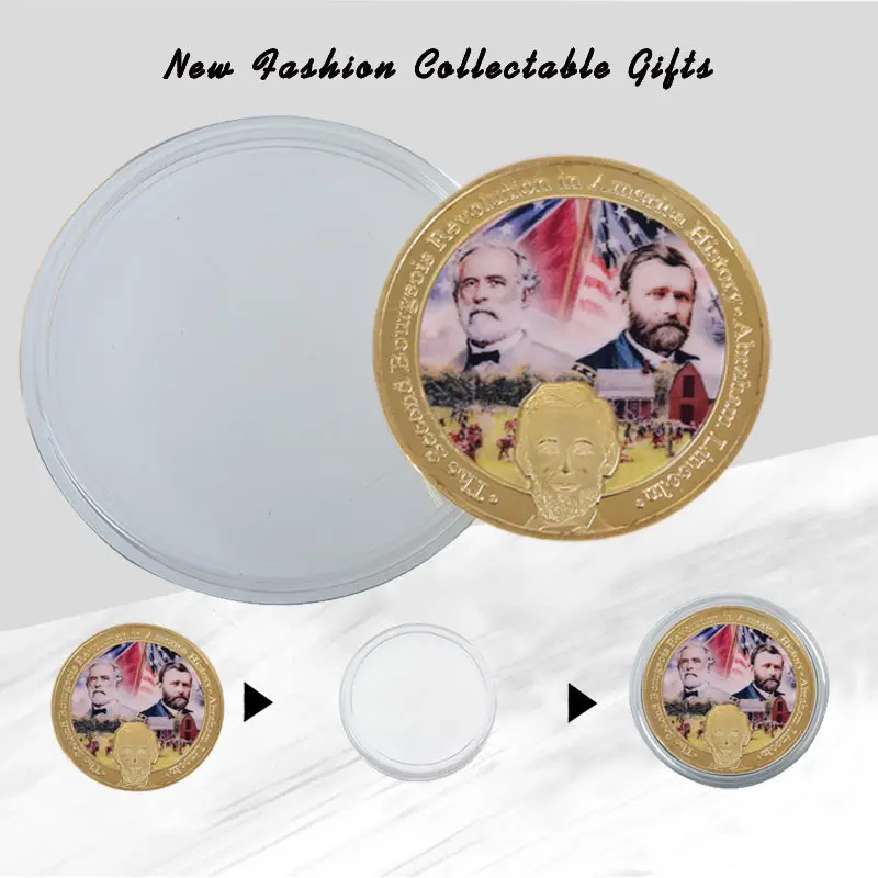 Набор золотых коллекционных монет WR в стиле американской Гражданской войны