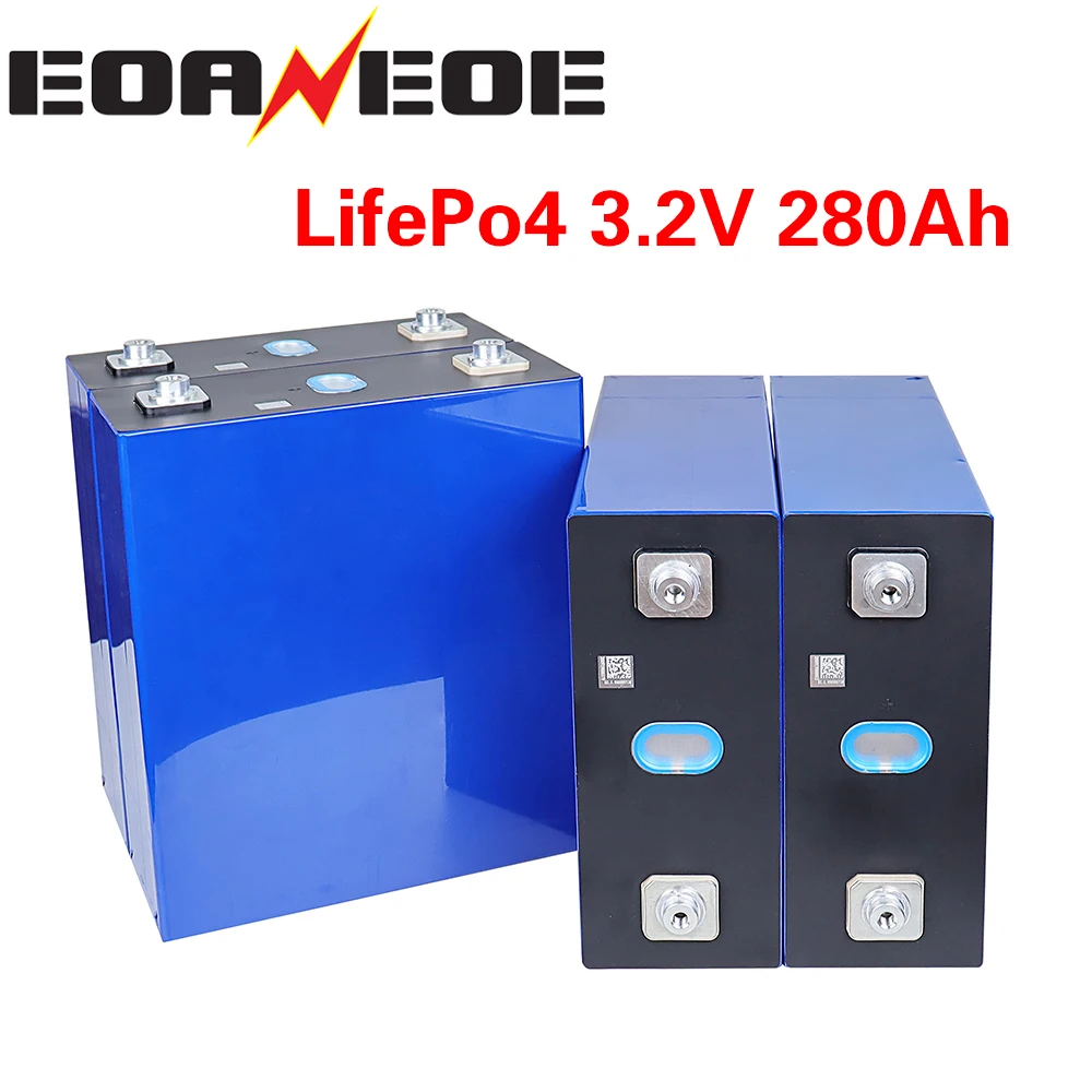 

New 3.2V280AH LIFEPO4 Battery Cell 2021 Grade A New Rechargeable Lithium Iron For 12V 300AH RV SOLAR EV EU US TAX FREE