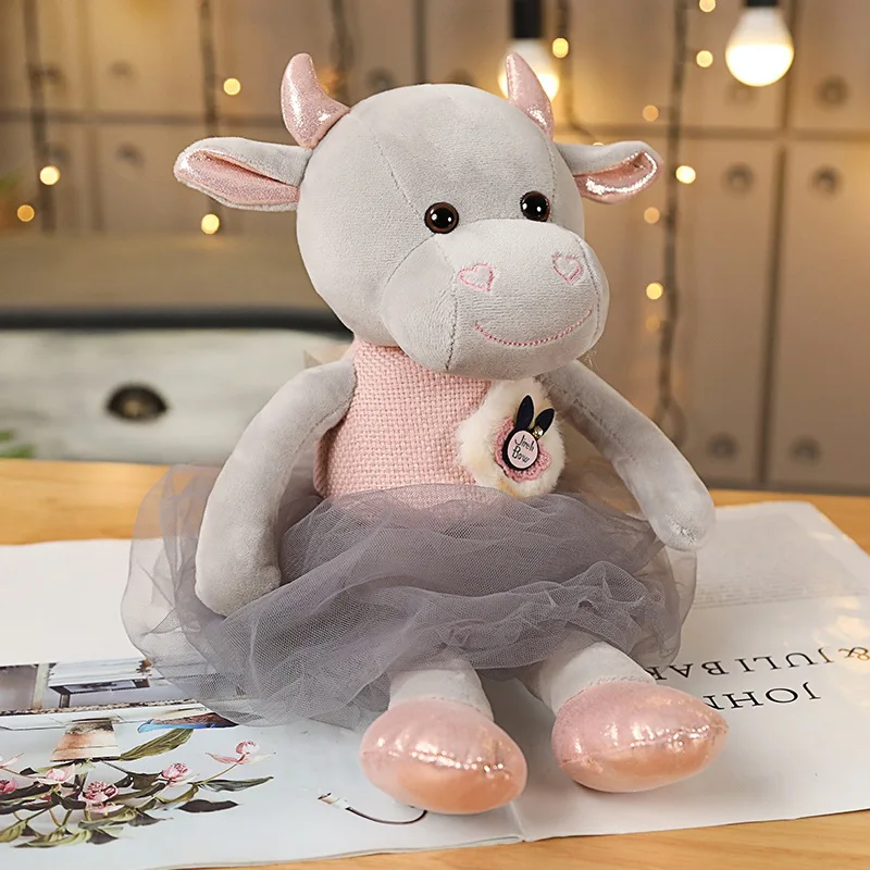 

38cm Cattle Dolls Kawaii Soft Stuffed Plush Toys Animals Cartoon Kids Toys for Girls Children Baby Birthday Gift Home Decor