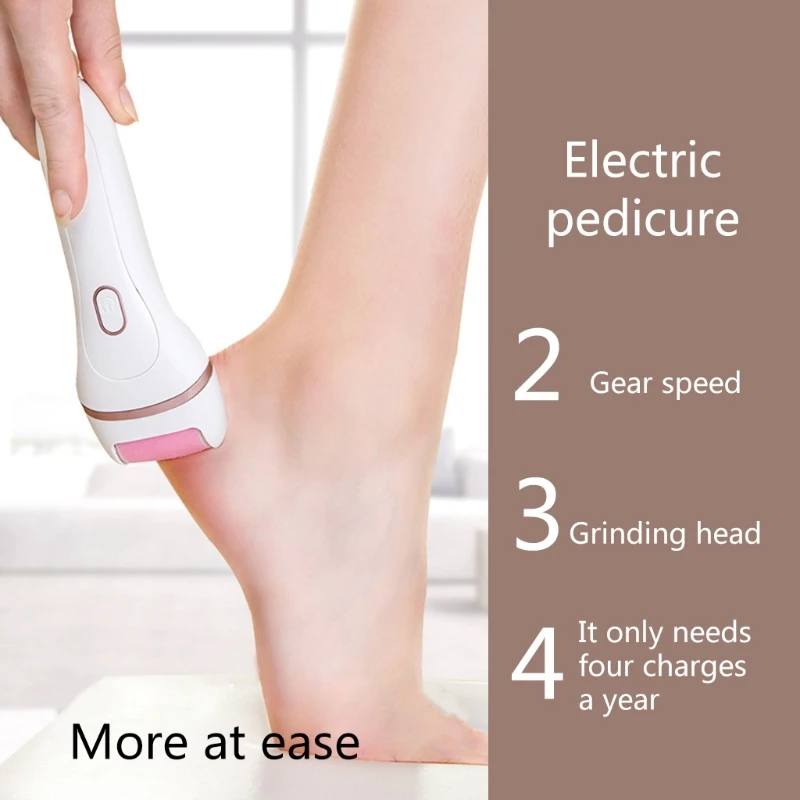 

Electric foot callus rechargeable foot file with 3 grinding heads and waterproof foot care tools