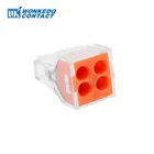 10 шт 773-104 быстроразъемные электрические соединители 4 контакта 773 Тип Клеммная колодка 2,5 мм кабель Push-in мини-распределительная коробка соединитель провода