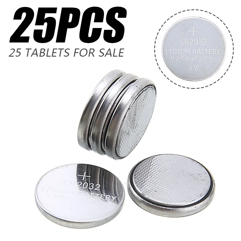 

New 25pcs 3 Volt CR2032 Lithium Button Cell Battery Remote Control Toy Electronic Scale Watch Batteries
