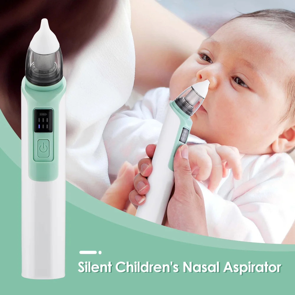 

Silent Children's Nasal Aspirator Baby Electric Baby Nasal Suction Artifact Infants Clean Up Nasal Congestion Picking Nose Tool