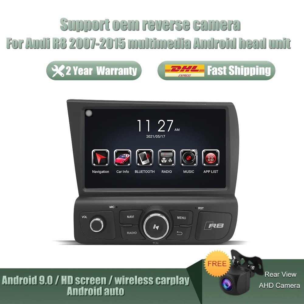 $999.00 Car radio Android 9 For Audi R8 V10 2007-2015 Car Radio Bluetooth With Screen Player GPS Navi Stereo Head Unit IPS Screen Caplay