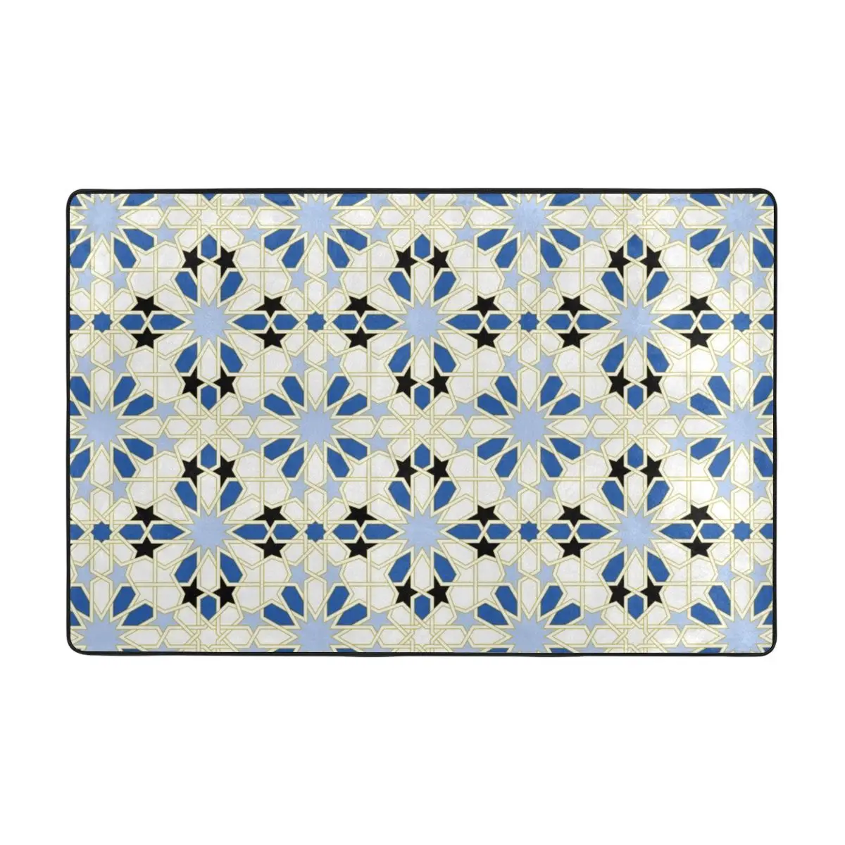 

Arabic Tile Doormat Carpet Mat Rug Polyester Non-Slip Floor Decor Bath Bathroom Kitchen Bedroom 60x90